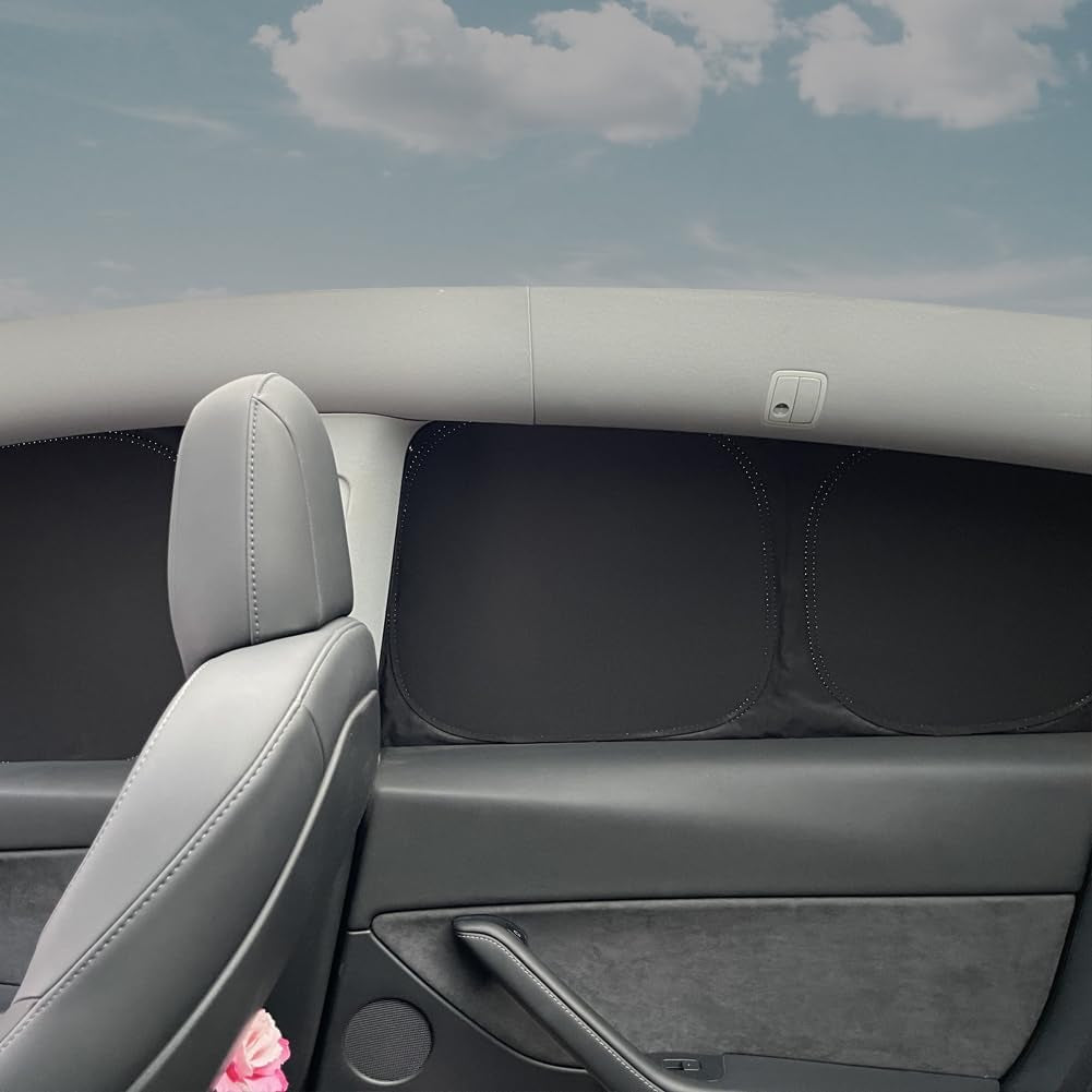 Upgrade Your Tesla Model Y Camping Experience with  8-Piece Privacy Curtain Set - Ultimate UV Blocker & Sunshade Protection!