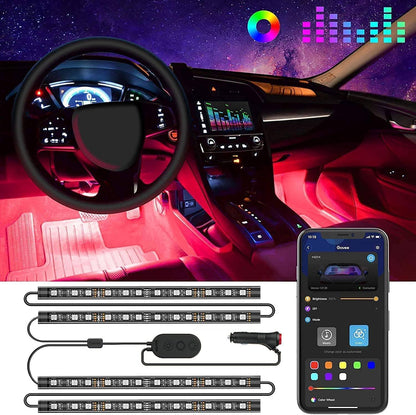 Luces LED Govee RGB para Auto – 16 Colores + Control App y Modo Música