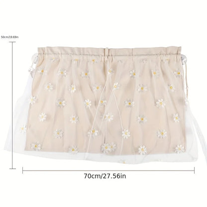 Cotton Embroidered Universal Car Curtain Cover Newborn Baby Side Window Sunshade Curtain UV Protection for Kids Travel Outdoor