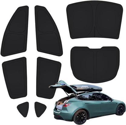 Upgrade Your Tesla Model Y Camping Experience with  8-Piece Privacy Curtain Set - Ultimate UV Blocker & Sunshade Protection!
